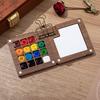 Mini Watercolor Kit Travel Watercolor Paint Set with Sketchbook Binder Clip Pen Portable Watercolor Palette with 12/24 Color Paints