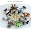 Porte-clés Peluche Animal Mignon Dessin Animé 15CM Tigre Lion Éléphant Hippopotame Tortue Pendentif Sac Rembourré