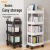 Compact Multi-Layer Movable Storage Rack for Kitchen, Bedroom, Bathroom, and Toilet