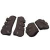 4Pcs Horse Front Hind Leg Boots PU Neoprene Horse Tendon Brace Guards Horse Protection Gears(Brown Front and Hind Set M)