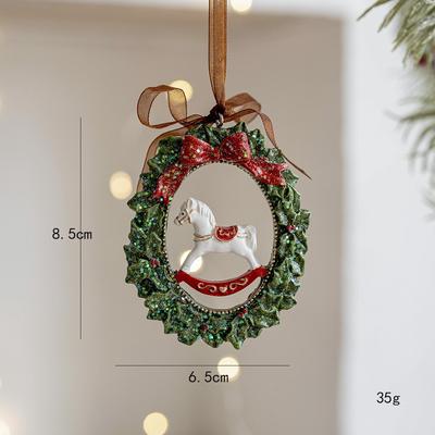 New Resin Jingle Bell Wreath Colorful DIY Decor Christmas Tree Decoration Christmas Resin Xmas