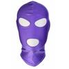 CZ-ING Full Face Mask, Stretch, 3-Hole, Blindfold, Open Mouth, Full Head Mask, Breathable, Elastic, SM, 3-Pack (Purple)