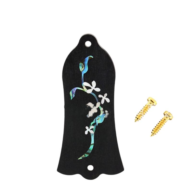 Bell Shape Trusses Rod Cover Plate with Screws 2 Holes Decorative Protection Case Electric Guitar Trusses Rod Cover