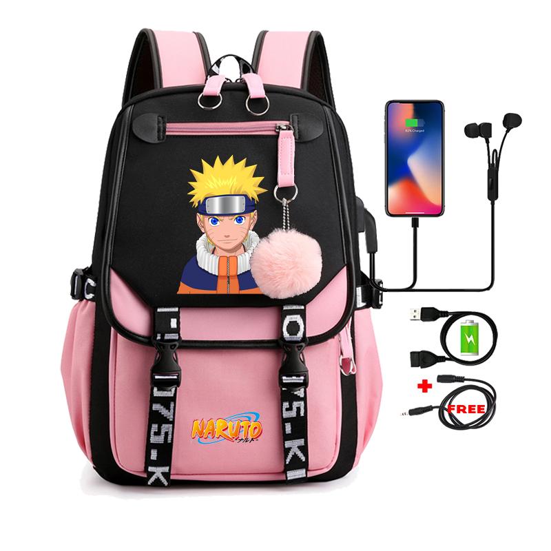 Anime Backpack for Teen Student Schoolbag Men Women Leisure Usb Travel Bag Boy Girl Back To School Backpack Rucksack