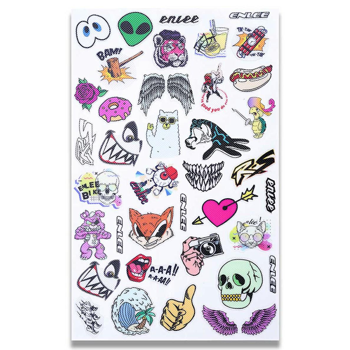 ENLEE RS2338 Bicycle Frame Creative Stickers PVC Decals Scratch Protection Decorative Decals A