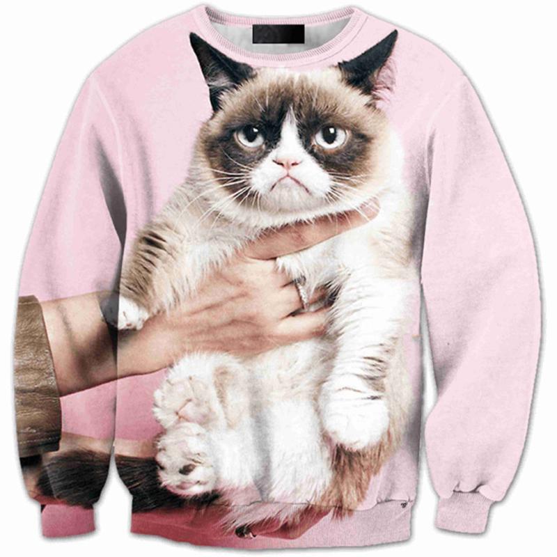 New Womenmen Cute Cat Funny Animals 3d Print Casual Sweatshirt Hoodie Pullover