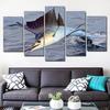 HD Wall Art Canvas Painting Home Decorative Pictures Modular Painting 5 Panel Swordfish Prints For Living Room