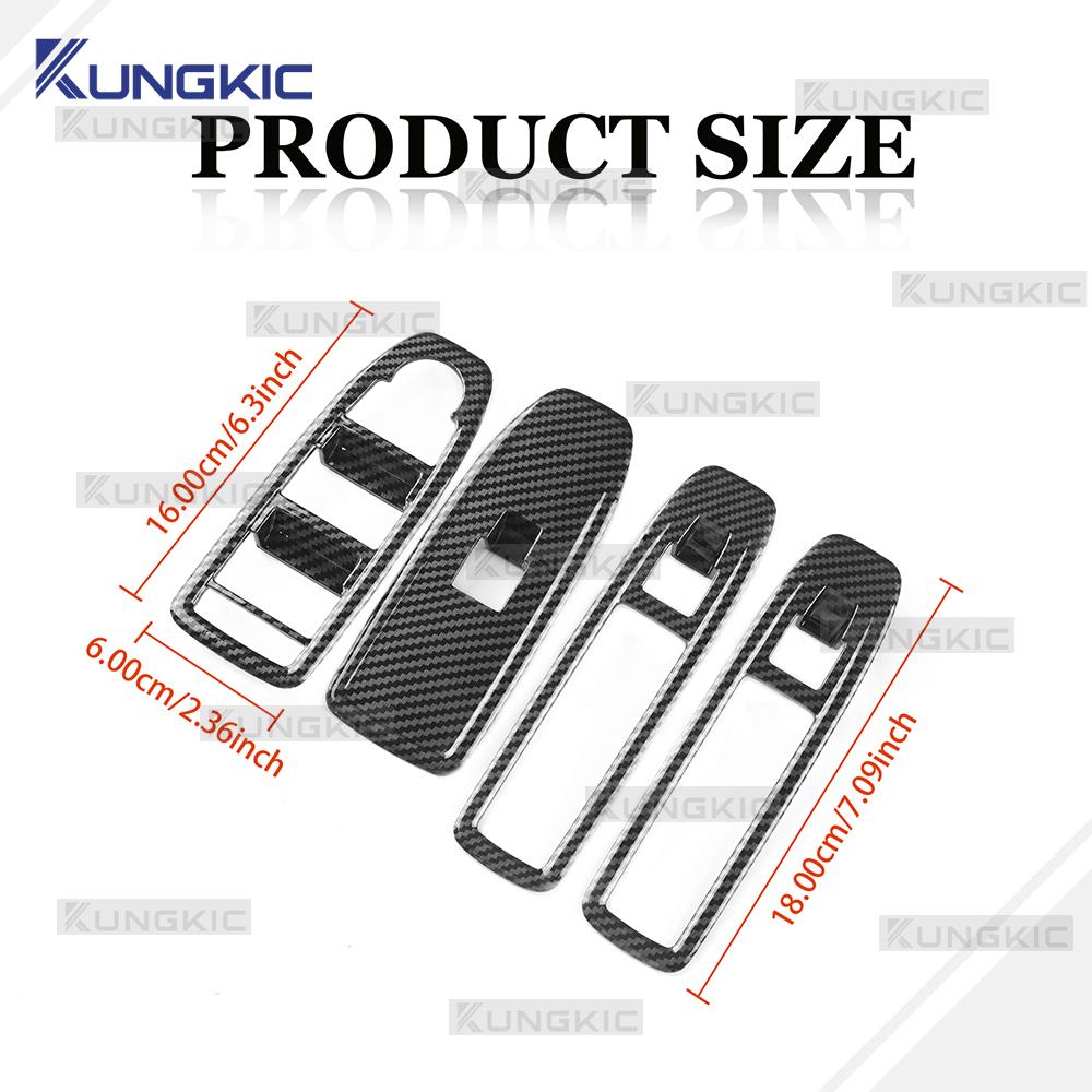 Car Window Lifting Panel Carbon Fiber Style For 2024 2025 2026 Dacia Duster 3 Dacia Bigster 2025 2026 Interior Trim Sticker