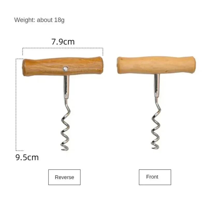 

Cute Wine Opener with Wooden Handle Stainless Steel Corkscrew Wine Bottle Opener Easy Novelty Fun Wine Wing Wood Tools LYI
