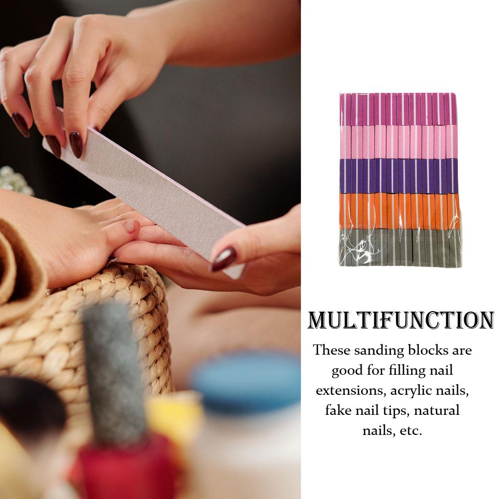 50 Stück Mini Polierfeilen Block Maniküre Bunt Schwamm Nagelkunst Polierpuffer Polierwerkzeuge Gesundheitspflege