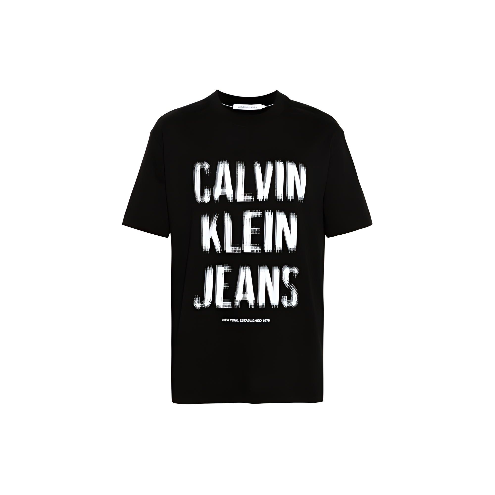 

Calvin Klein Футболка с логотипом Illusion, мужская футболка, черная J30J324648BEH M