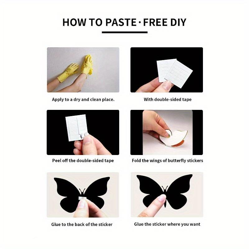 12pcs Creative 3D Layered PVC Butterfly Stickers for Home, Romantic Decoration of Indoors and Outdoors, Ideal for Garden Parties, Cakes, Walls