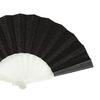 Summer Folding Fan with Glitter Powder Portable Plastic Ribs Hand Fan Men Women Dance Performance Props Party Favors
