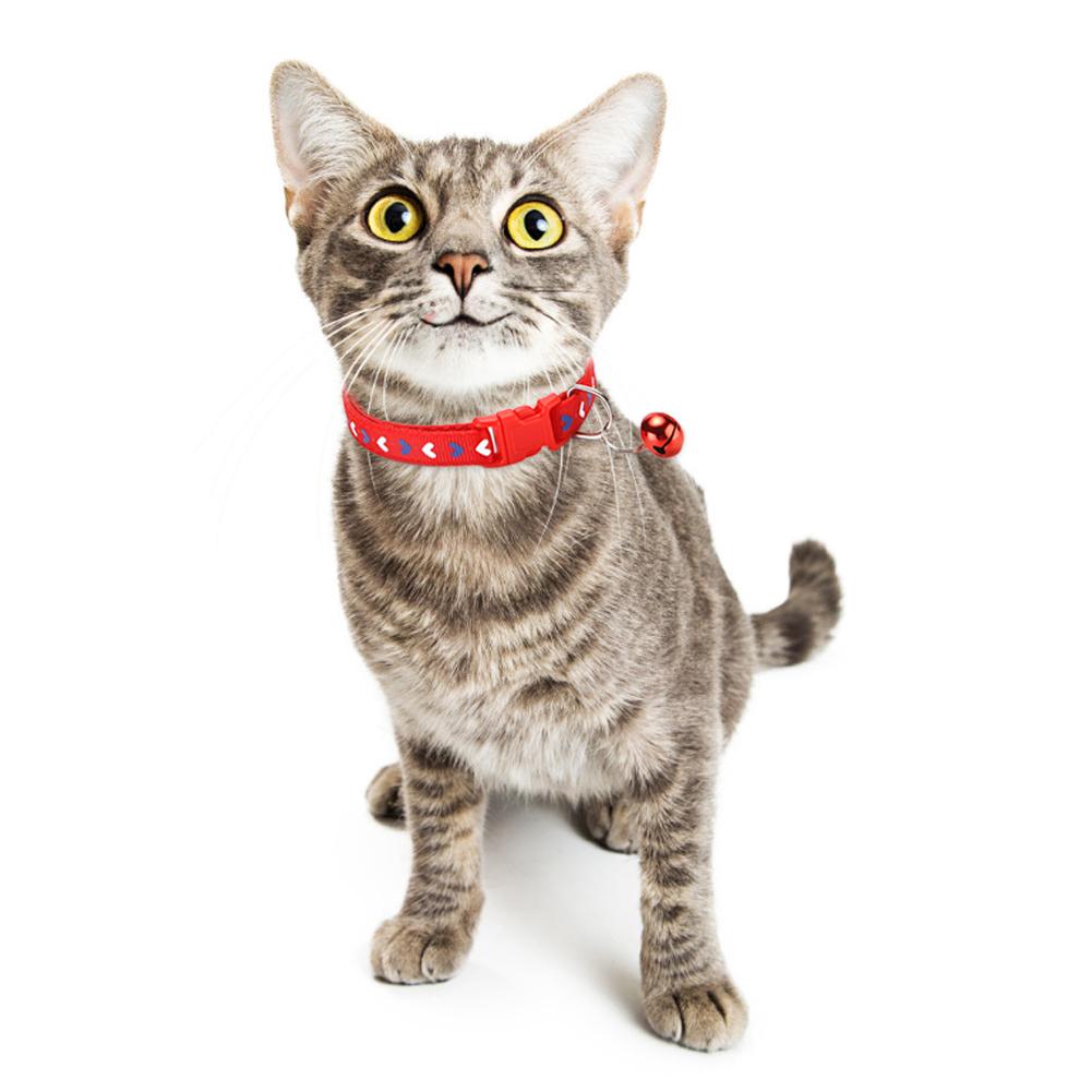 Süßes Herzmuster Haustierglöckchenhalsband Verstellbar Für Welpenhund Buntes Katze Schnallenhalsband Haustierzubehör Welpenhunde Katzen Zubehör