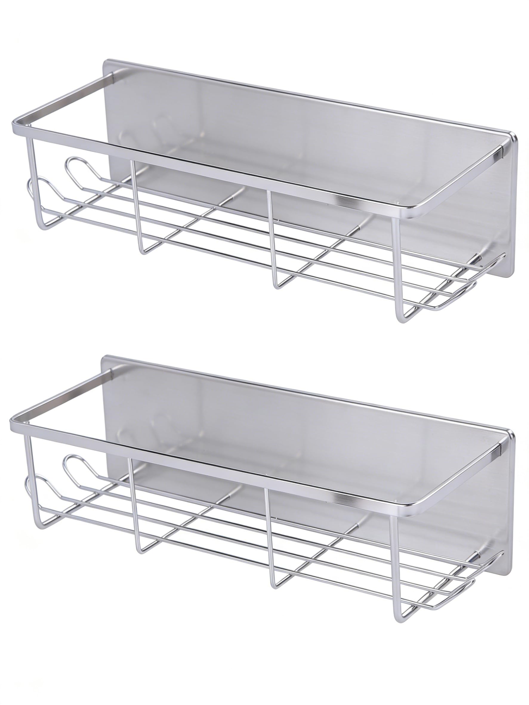 

Magnetic Bathroom Storage Rack, Strong Magnet, Large Capacity, Stainless Steel, Rustproof, Wall Mounted, Non-Slip, Easy Installation (Stainless Steel,