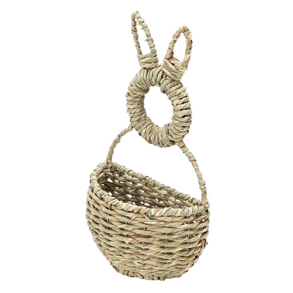 Easter Bunny Basket   Woven Hanging Unlined Wall   Spring Decor for Flowers Gifts