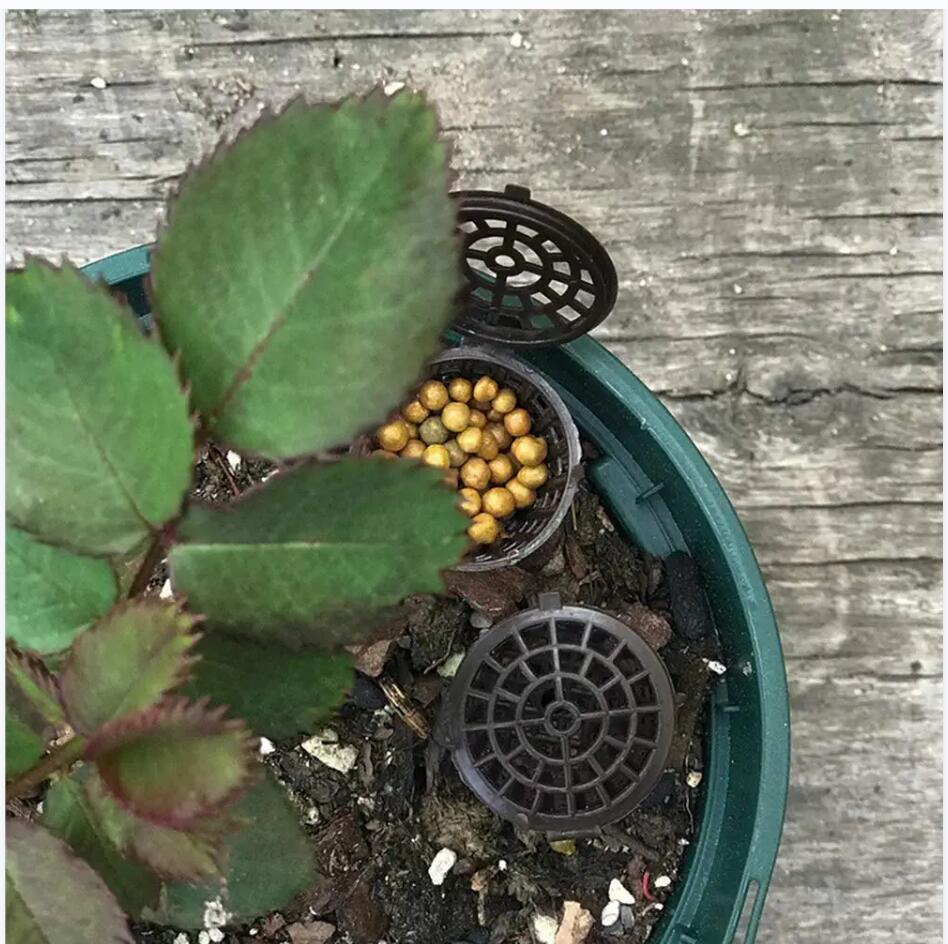 100Pcs Plastic Fertilizer Mesh Basket With Cover Mini Planting Portable Fertilizer Pot Plant Automatic Fertilizer Device