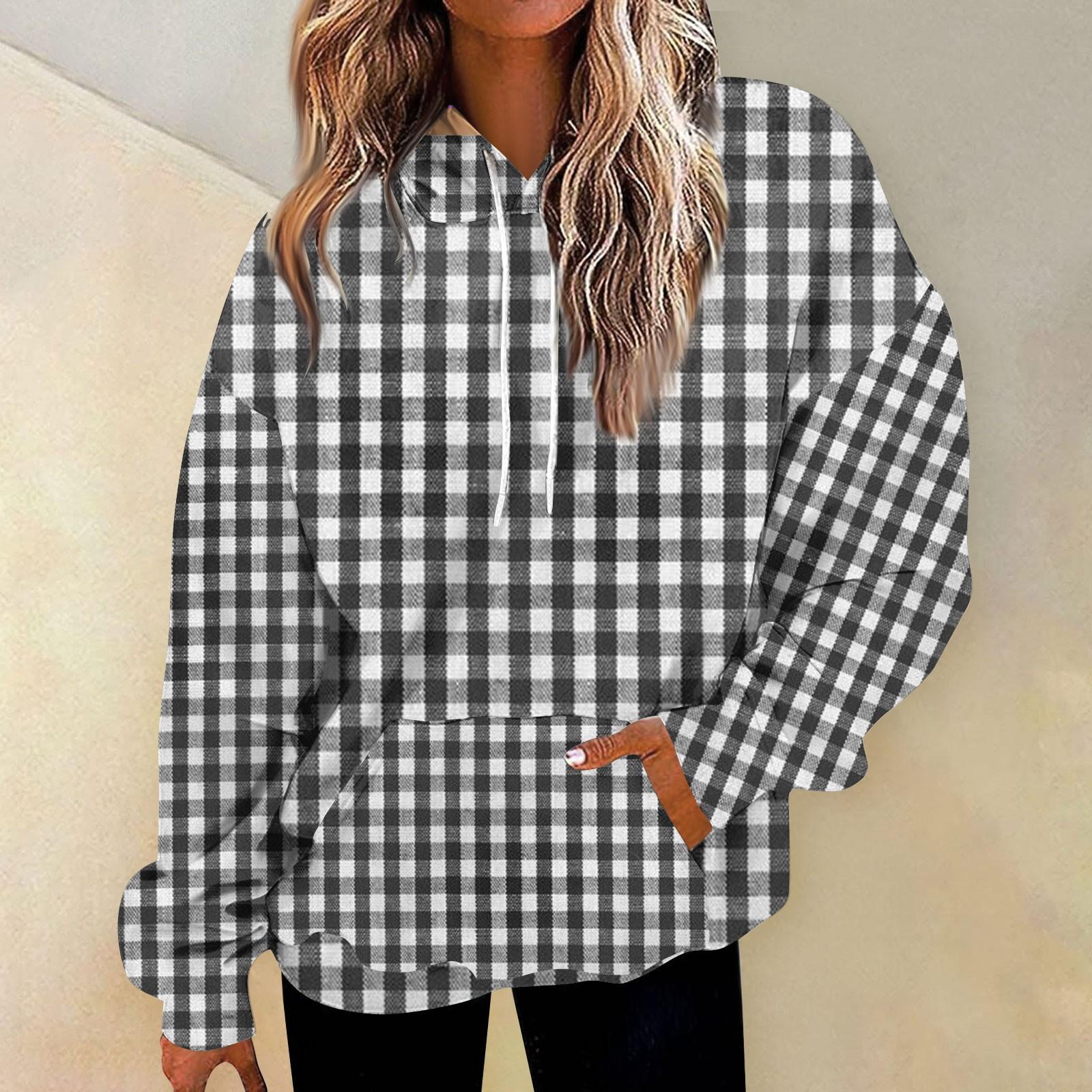 

Женская модная толстовка с принтом, повседневная толстовка с капюшоном и карманами L чёрный