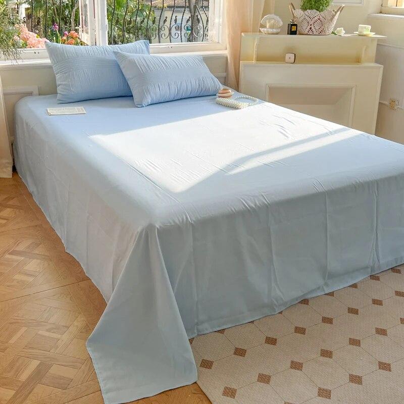 Set de lenjerie de pat prințesă coreeană Seersucker husă de pilotă cearșaf plate, față de pernă, set de lenjerie de pat, cuvertură moale, set de lenjerie de pat