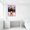 Sexy Blonde Woman On Beach Tin Sign Vintage Metal Poster for Bar Pub Home Cafe Wall Decor - Sheer Mesh Outfit, Rocky Formations,