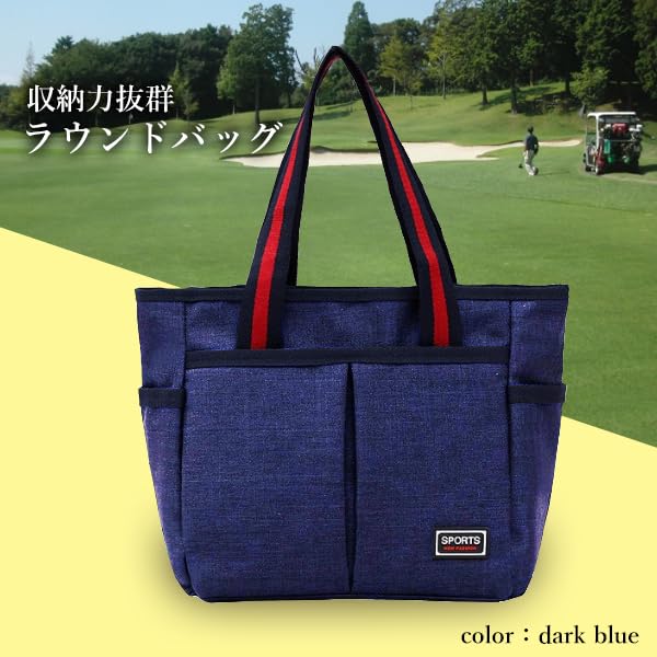 Remarks Japan Round Bag Golf Mens Womens Cart Tote Lunch Stylish