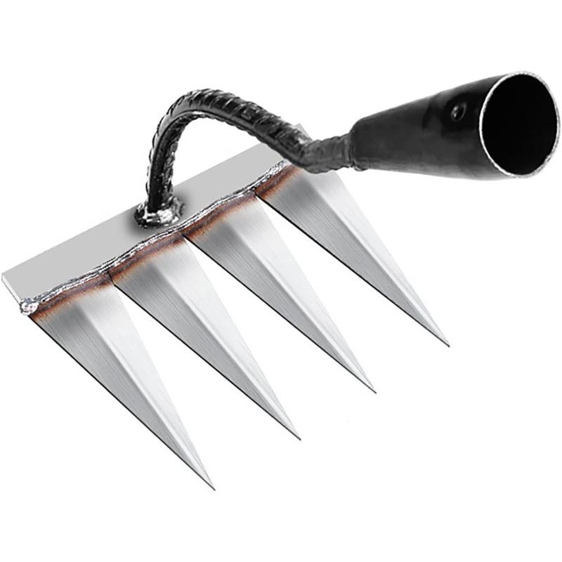 

Головка граблей для прополки Садовые грабли-когти Металлические Зубья-гвозди из углеродистой стали Грабли для сорняков Скребок для зубов сорняков Тяжелые садовые инструменты Инструмент для прополки рыхлой почвы