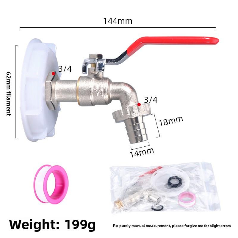 1/2 Inch Brass Garden Irrigation Faucet Water Tap Single Outlet Valve for IBC Tank Antifreeze Outdoor Balcony Garden Accessories