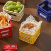 2025 New Creative Ceramic Snack Bowl Living Room Home Fruit Bowl Cafe Snack Basket Popcorn French Fries Bowl