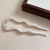 Acetate Wave Hairpin: High-End Retro U-Shaped Accessory for Women