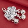 Sterling Silver 999 Ruyi Lock Pendant Charm for Wealth & Longevity DIY Bracelet