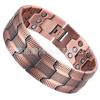 Mens Vintage Copper Bracelet With Magnetic Clasp Geometric Retro Style Electroplated Finish