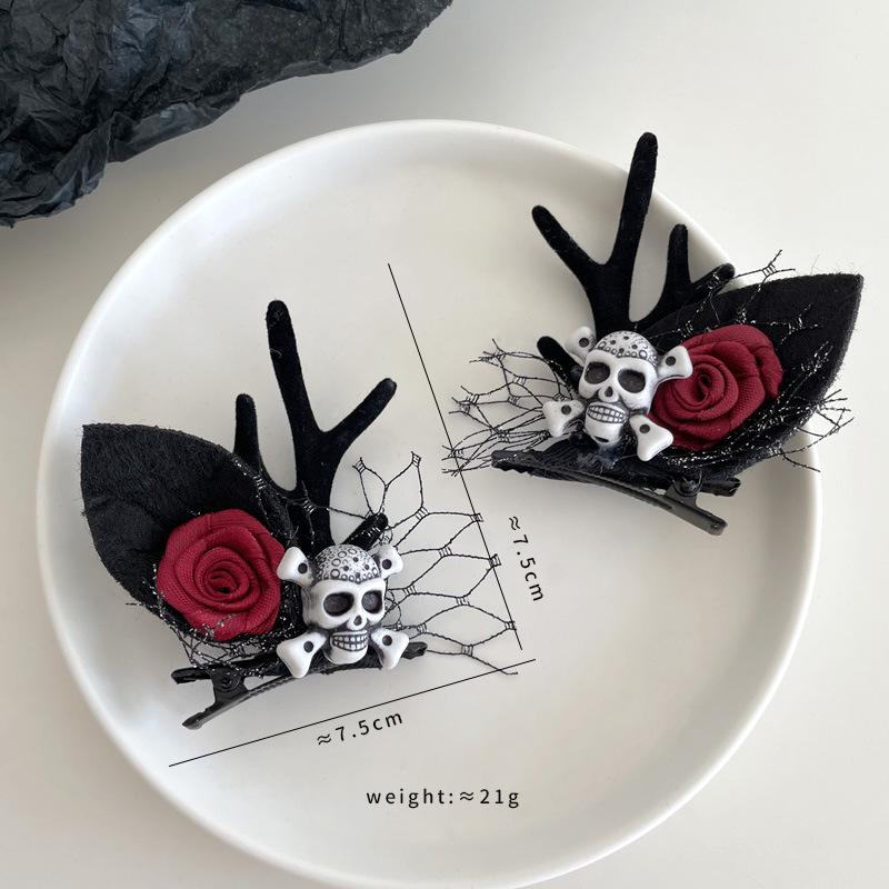 New Halloween Hair Accessories: Pumpkin, Bat, Spider & Skull Hair Clips for Women & Children Stage Performances