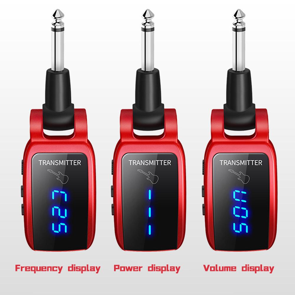 Wireless Guitar System Rechargeable Guitar Transmitter Receiver Set Electric Guitar Bass Pick Up