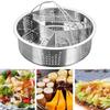 Stainless Steel Steaming Rack With Dividers For Rice Cooker And Microwave Cooking