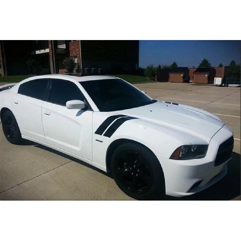 Dual Stripe Car Wheel Fender Sticker Left/R Graphic Vinyl Decal Black Universal