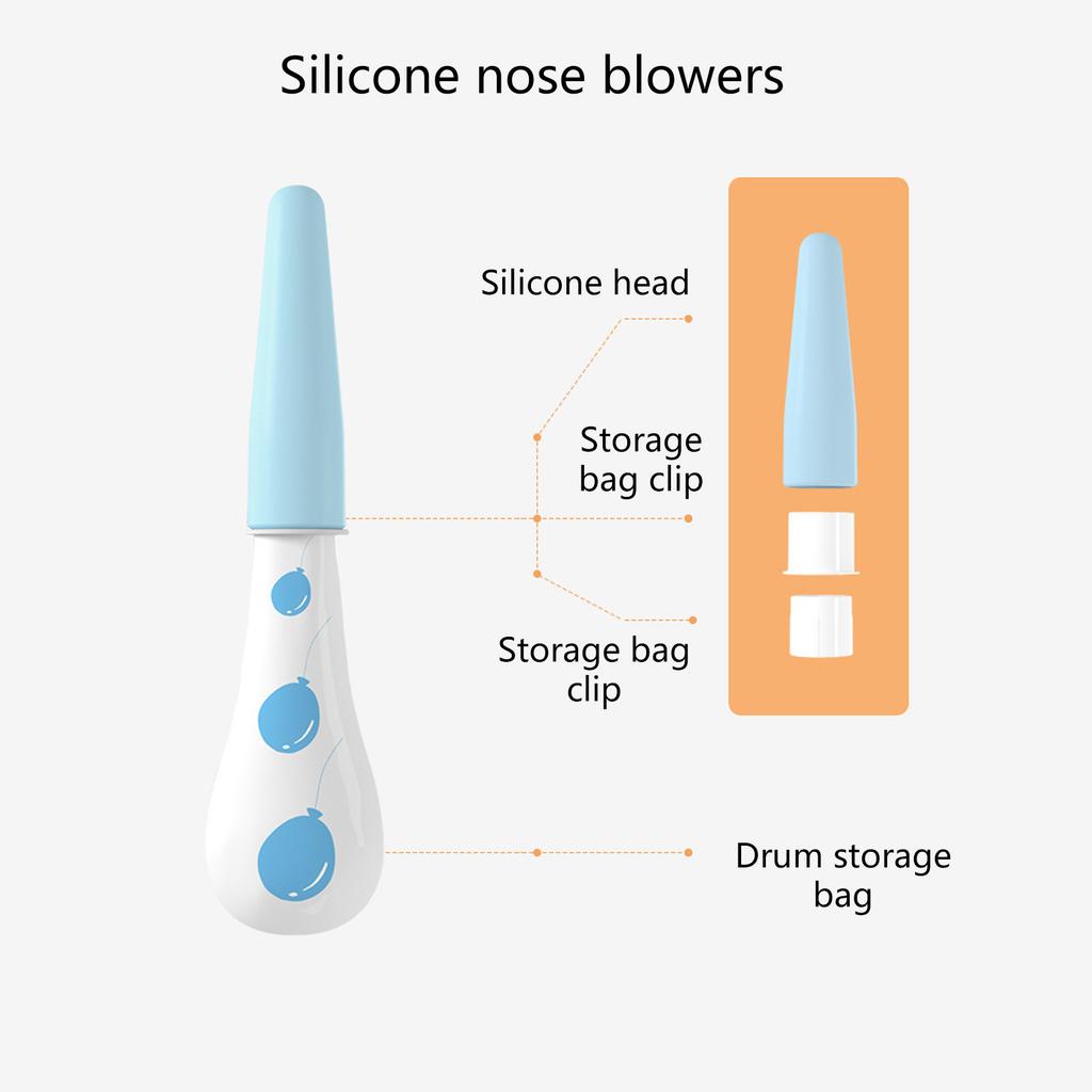 Aspirator Nazal pentru Bebeluși Curățător Nas pentru Alinarea Congestiei și Respirație Ușoară cu 4 buc Sac de Depozitare pentru Sugari Copii Mici