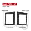 Real Carbon Fiber Car Accessories Center Air Vent Trim Decorative Cover Soft Sticker For Cadillac Escalade EXT ESV 2007-2014