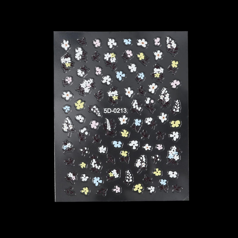 Sweet Small Fresh Flower Nail Art Sticker Summer Spring Self-Adhesive Nail Decals for Nails Decoration