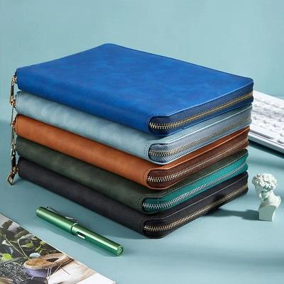 1ks Zips kožený Business notebook a Journal Shell Agenda Planner Stationery Organizer