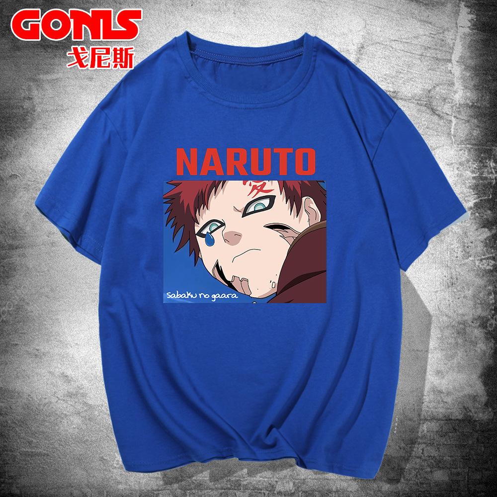 Naruto short-sleeved T-shirt men's and women's summer teen trendy brand I Ailuo printed pure cotton loose half-sleeved top
