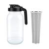 Cold Brew Coffee Maker 64oz Glass Cold Brew Pitcher Fine Filter Leak Proof Black Lid Easy Clean For Home Office