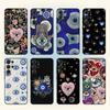 Lucky Eye Blue Evil Eyes Phone Case For Samsung S26,S25,S24,S21,S22,S23,S30,Ultra,S20,FE,Lite,10,9,Black Cover