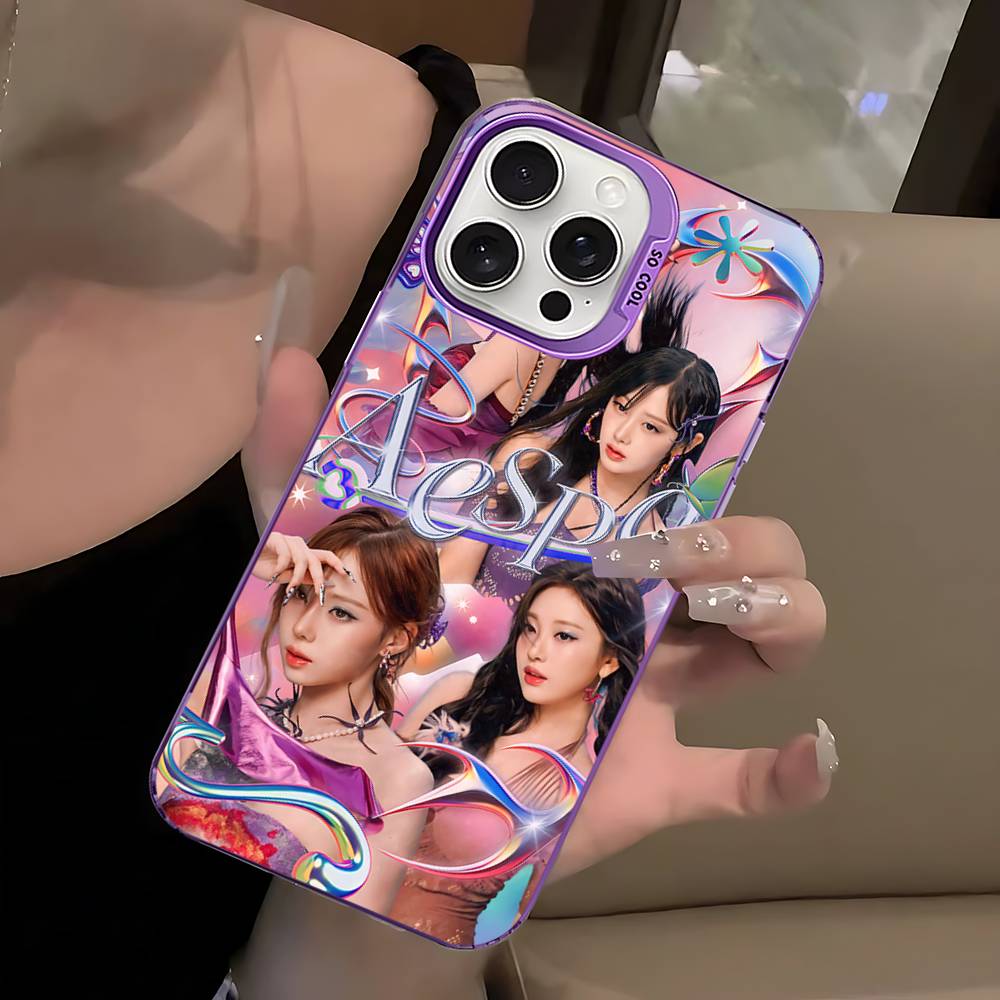 KPOP A-aespa Phone Case For IPhone 17 16 15 14 13 12 11 Pro Max PLUS Colorful Shockproof Cover