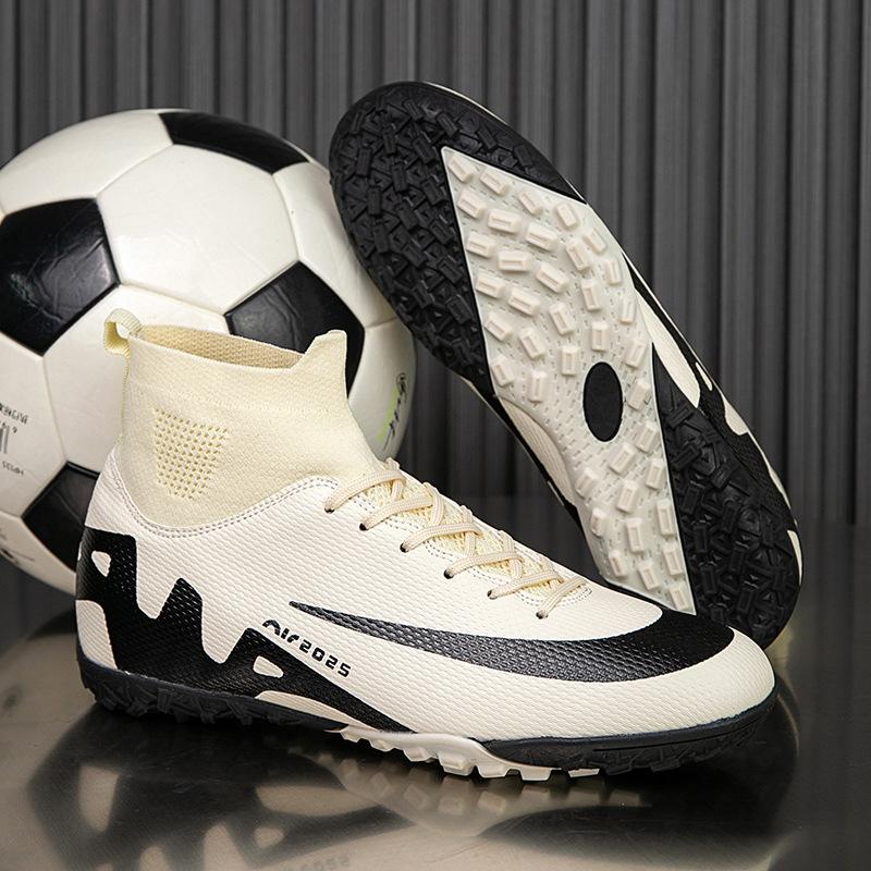 Professional Football Socks Shoes Men's TF Broken Nails Artificial Grass Non-slip Training Shoes High-top Teenagers Men's Long Nails