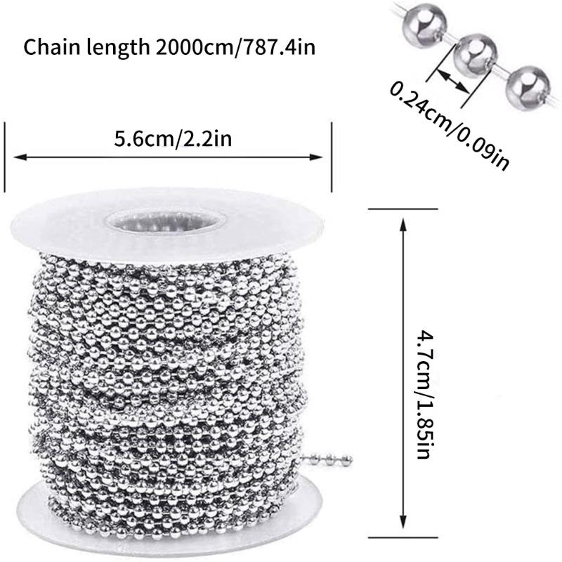 Fashionable Sturdy Stainless Steel Bead Chain Belt with 50 Adjustable Waist Buckles for Trendy Casual Daily Wear