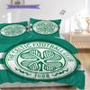 Celtic F.C Pattern Bedding Quilt Set Quilt Cover Pillowcase Home Decoration Birthday Gift (1 * duvet cover + 2 * pillowcase, without core)
