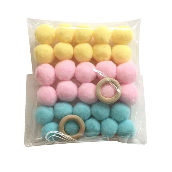 Nordic Style Colorful Pom Pom Ball Hanging Garland Birthday Party Nursery Decor