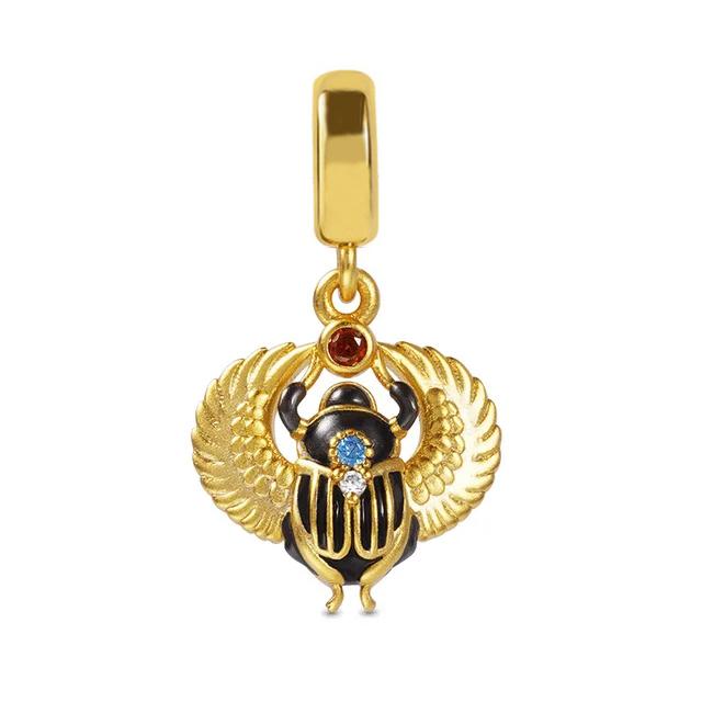 Fashion 925 Silver Halloween Gift Cross Angel Bat Clown Phoenix Charms Beads Fit Original Bracelet Trinkets Accessories