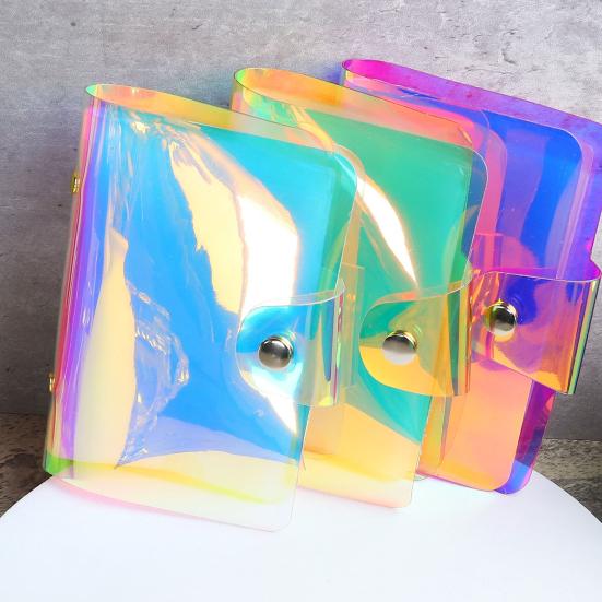 Nail Template Container Transparent Multi-slots Design Waterproof Space-saving PET Rectangle Nail Art Stamping Templates Storage Bag