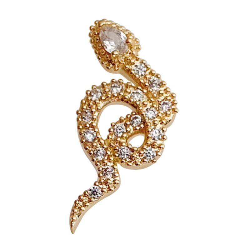 Snake Nails Art Charms Snake Nails Rhinestones Nails Charms Snake Shape Nails Art Decoration Nails Jewelry Accessories